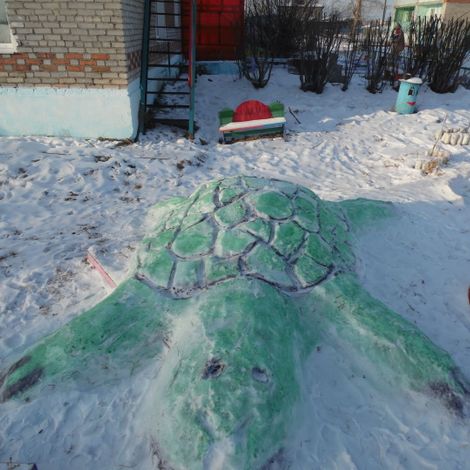 Черепаха из снега, с. Творогово.