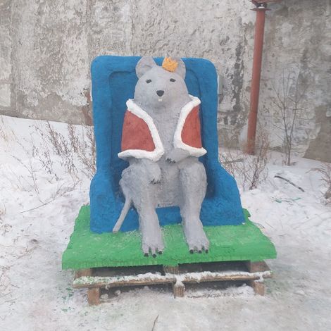 Крысиный король из снега Егора Шулаева из Каменска.