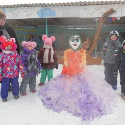 Снежная фигура детского сада &laquo;Чайка&raquo; с. Посольское.